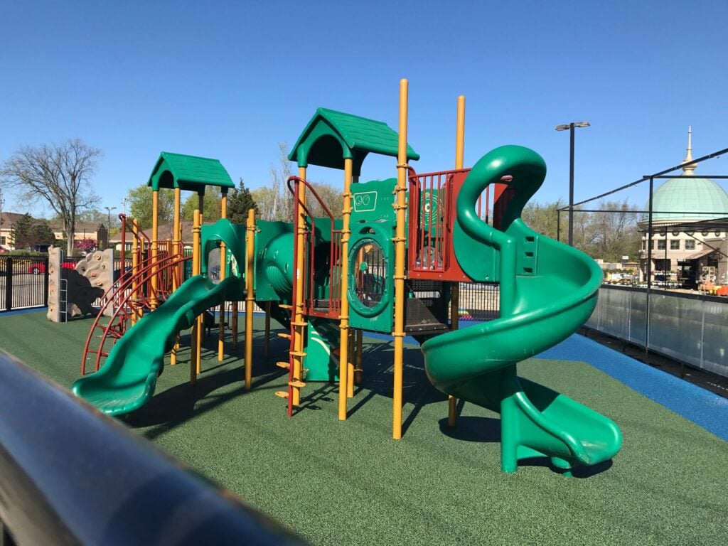 playground at Blum Coffee Garden in Greenfield Wisconsin