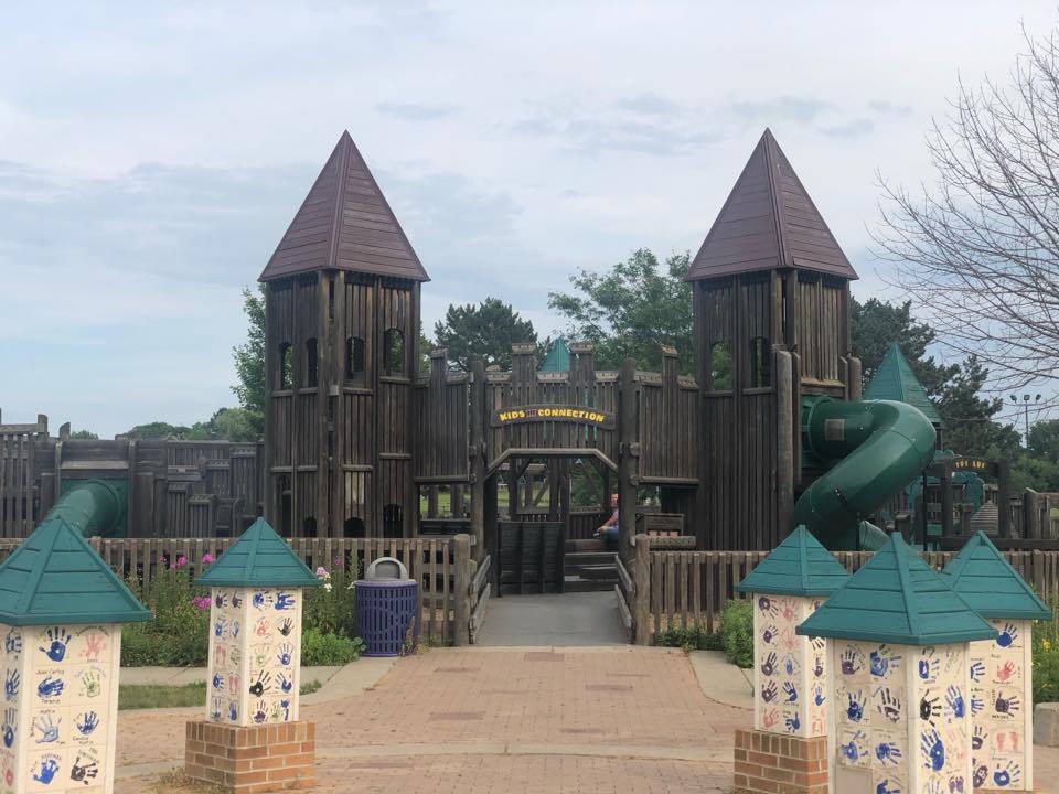 Kids Connection Playground in Caledonia - Mt Pleasant Memorial Park Franksville Wisconsin