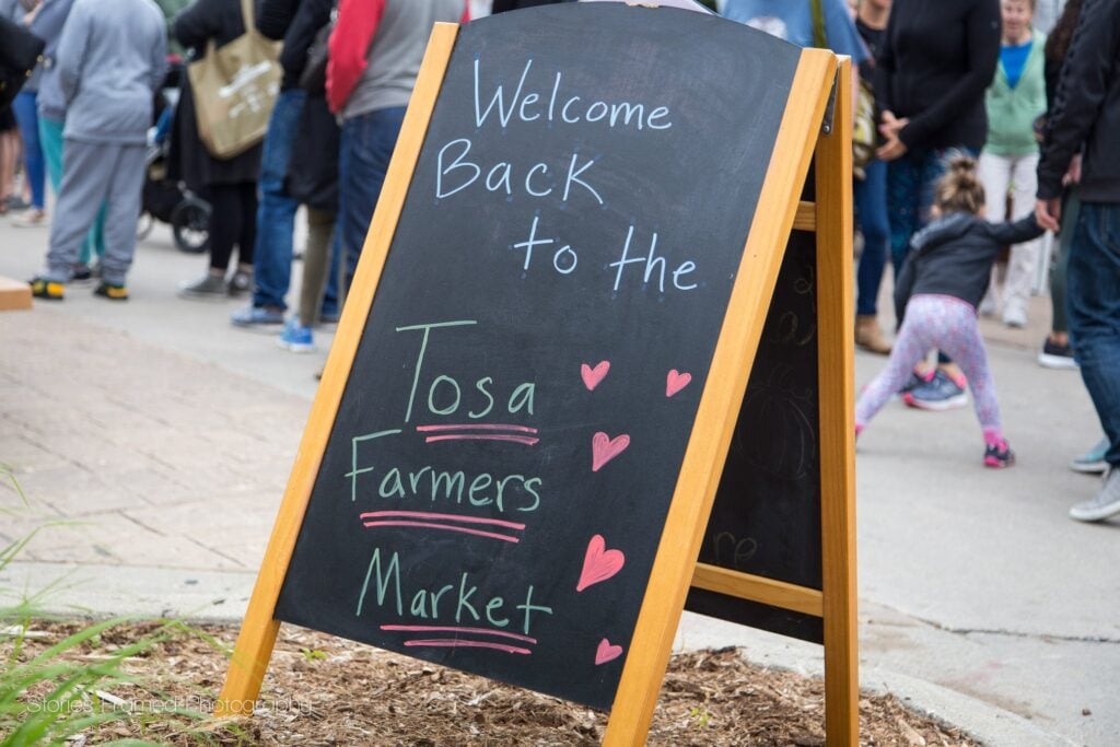 Tosa Farmers Market sign Wauwatosa Wisconsin