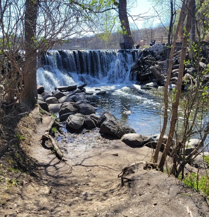 waterfall at Wehr Nature Center in Franklin Wisconsin